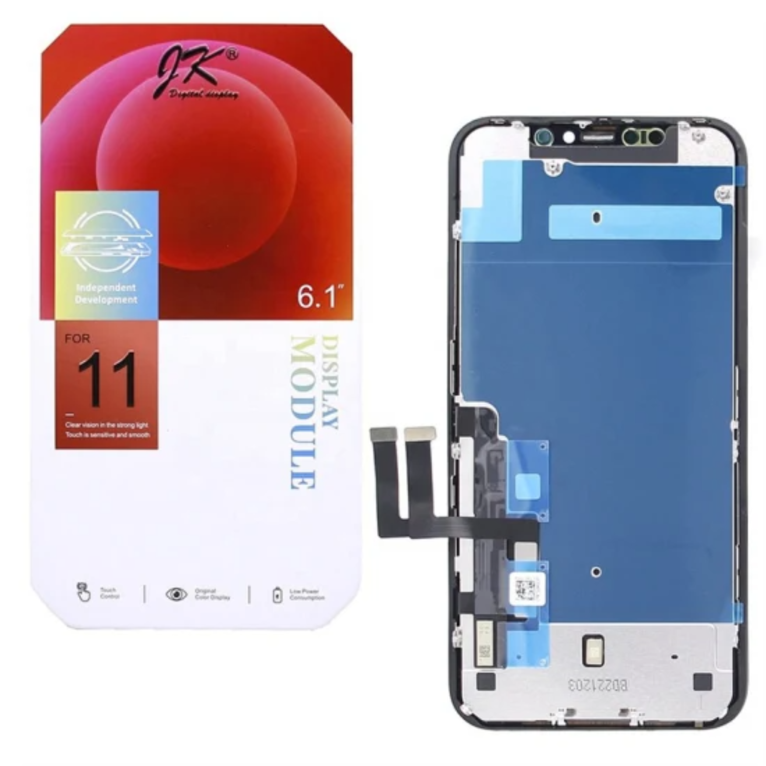 MODULO IPHONE 11 LCD FULL HD - IC REMOVIBLE - MARCA JK - Imagen 1