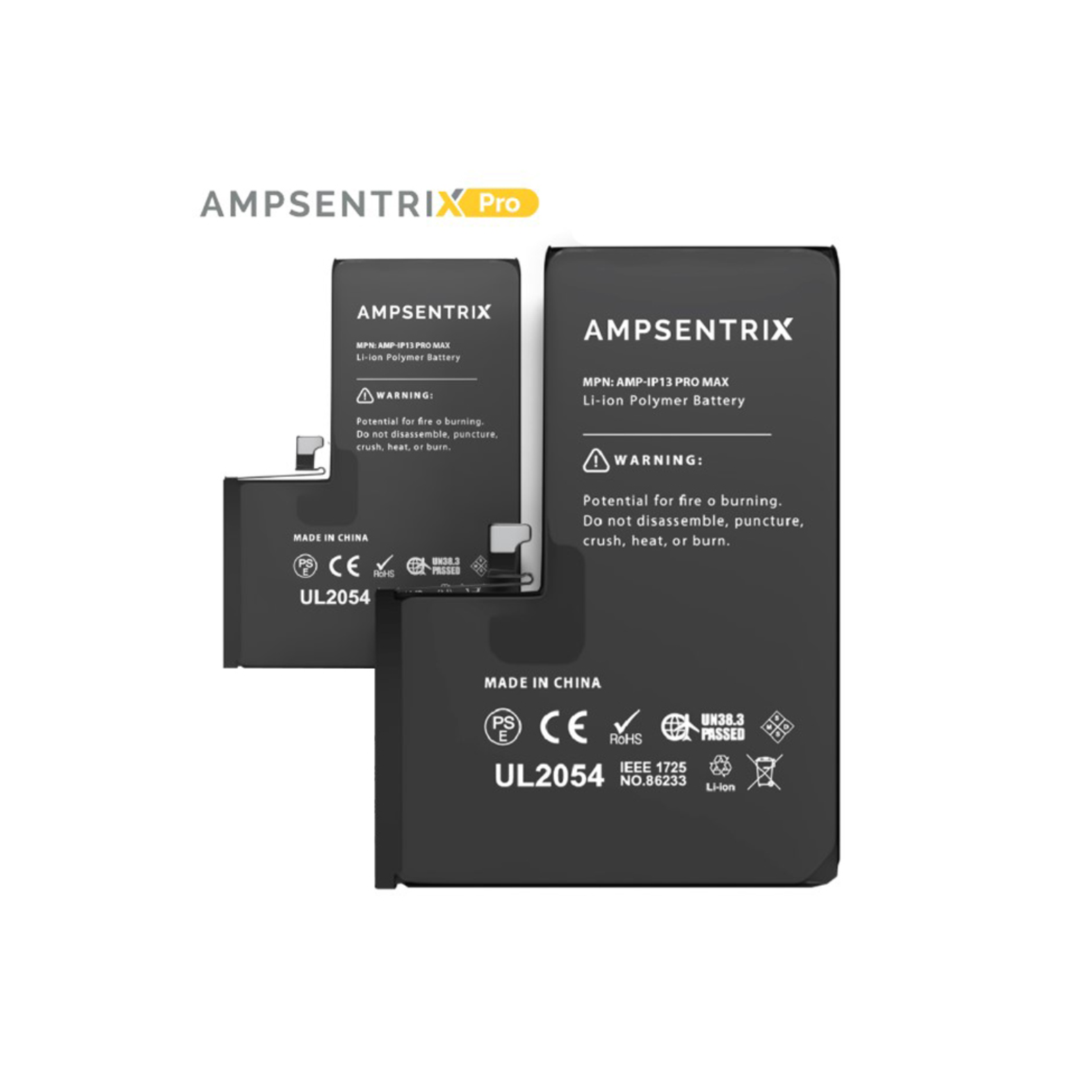 BAT-AMP-IP13PM BATERIA IPHONE 12 PRO MAX AMPSENTRIX CON FLEX - Imagen 1
